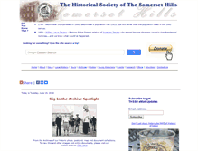 Tablet Screenshot of historicalsocietyofsomersethills.org
